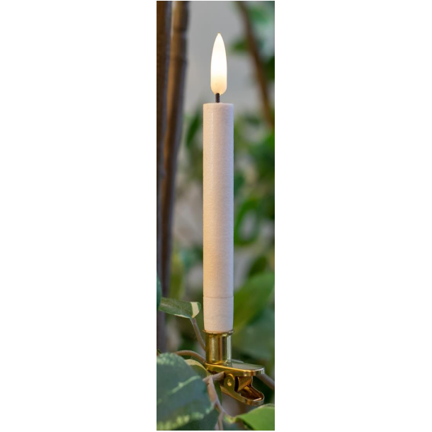 LED Juletrslys (special sokkel til Georg Jensen), hvid, 10 stk. inkl. fjernbetjening