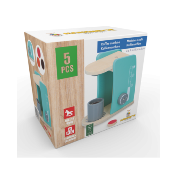 Marionette Kaffemaskine i tr, 5 dele