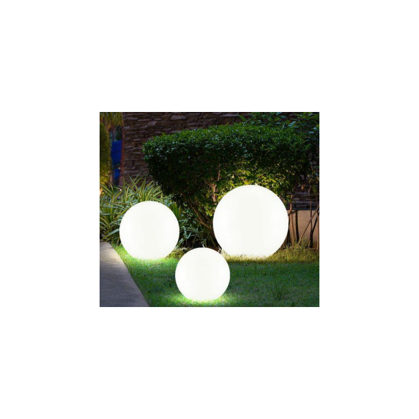LED lyskugler - udendrs m. solcellefunktion, hvid, 3 stk.