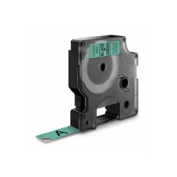 DYMO tape D1 (45019), 12 mm x 7 m - sort/grn