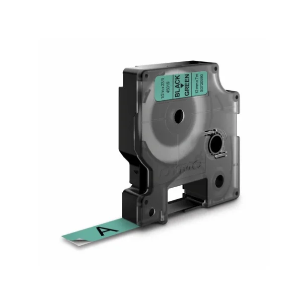 DYMO tape D1 (45019), 12 mm x 7 m - sort/grn