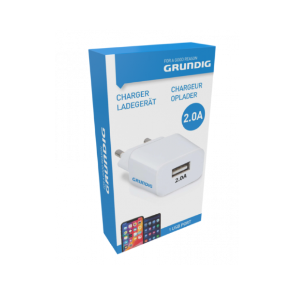 Grundig vgoplader, 230V USB 1.8A adapter