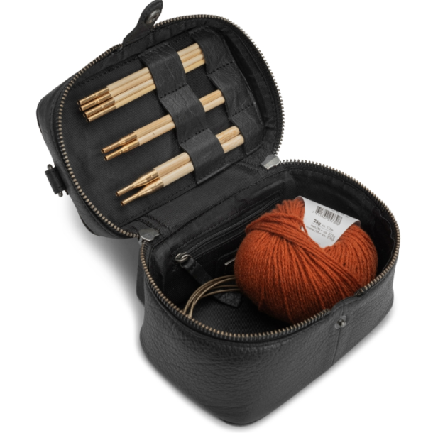 Muud Lexi Mini Taske/Toilettaske - Lder, Sort