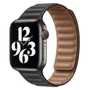 Lippa Apple Watch Magnetisk Lderrem 42/44/45/49 - Sort
