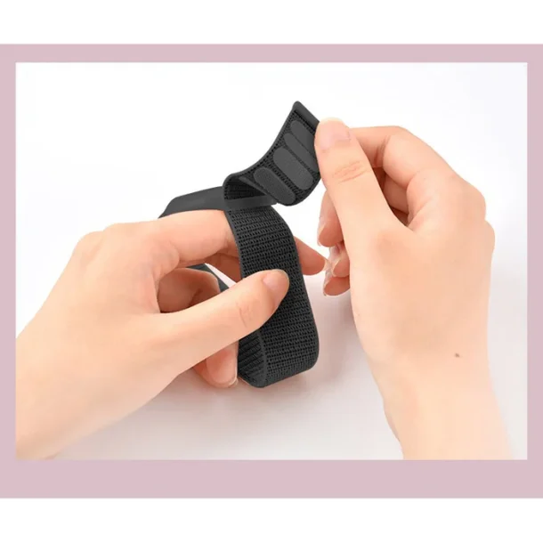 Lippa nylon handledsrem fr AirTag och Smart Finder, svart