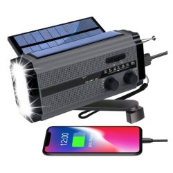 Lippa FM Ndradio / Solcelle Powerbank 4.500 mAh, sort