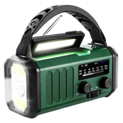 Lippa FM Ndradio / Solcelle Powerbank 10.000 mAh, grn