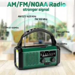 Lippa FM Ndradio / Solcelle Powerbank 10.000 mAh, grn