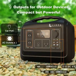 Lippa Power Station 1.488 Wh - Sort