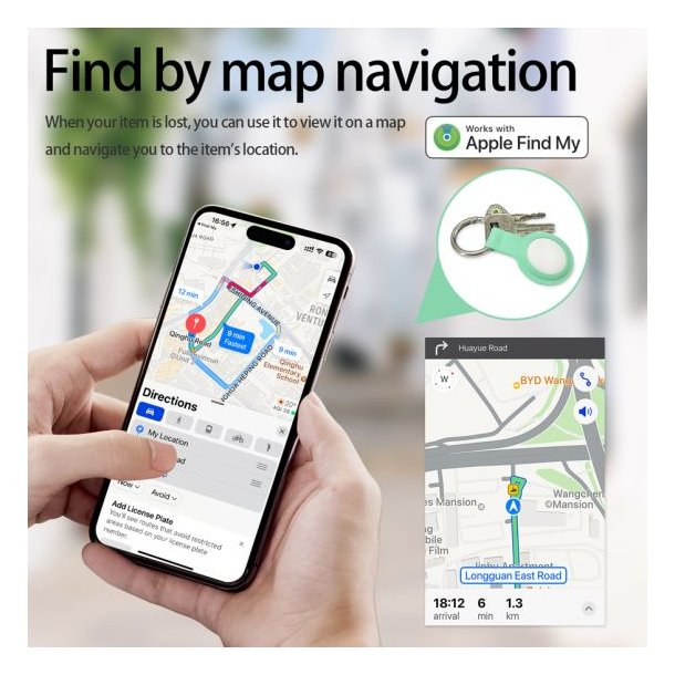 Lippa Smart Finder fr nycklar, saker och husdjur, Apple Find My, 4-pack