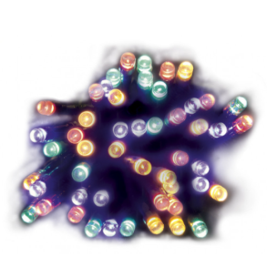 Grundig solcelle lyskde med 50 LED - 6,4 m, multicolor