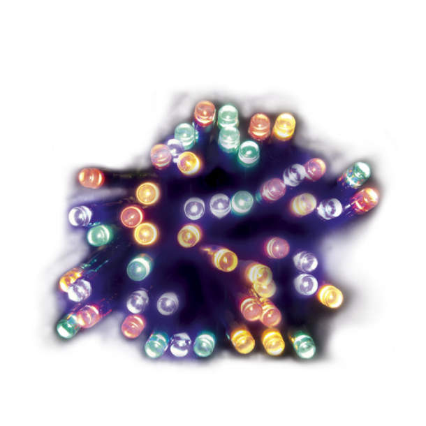 Grundig solcellsljusslinga med 50 LED - 6,4 m, multicolor