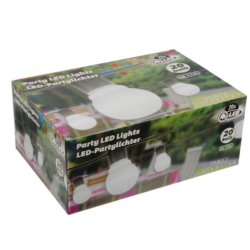 Party Lighting LED lyskde med 20 LED,11 m, hvid