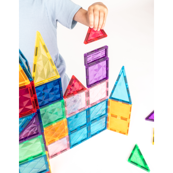 Magnetic Tiles byggesæt, 100 stk