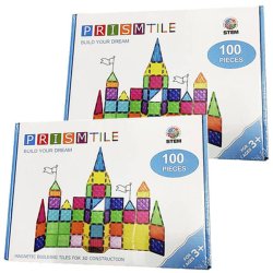 Magnetic Tiles byggesæt - Sampak, 2 x 100 dele