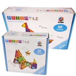 Magnetic Tiles byggesæt - Sampak, 32 + 60 dele