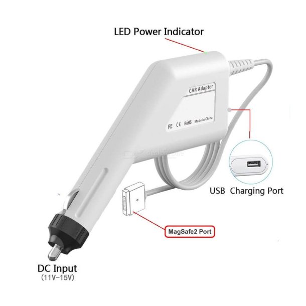 MacBook biloplader - 45W, MagSafe, kompatibel