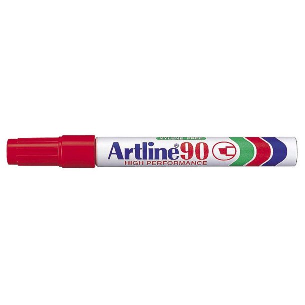 Artline Marker 90 5,0 mm - Rød (12 stk)