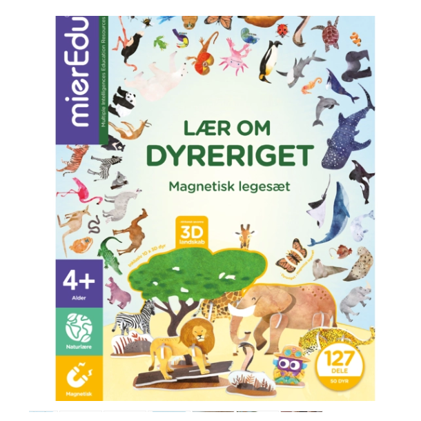 mierEdu Kreativt magnetisk legesæt - Dyreriget (DA)