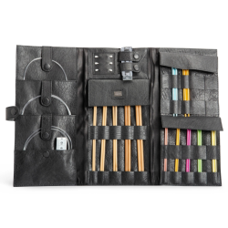 Muud Lucy Etui til Strikkepinde - Lder, Sort