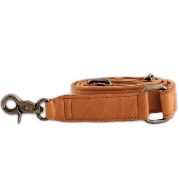 Muud Skulderstrop Large - Lder, Whisky (70-120 cm)