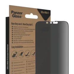 PanzerGlass skrmbeskyttelse iPhone 14 Pro - Ultra-Wide Fit, Privacy, antibakteriel