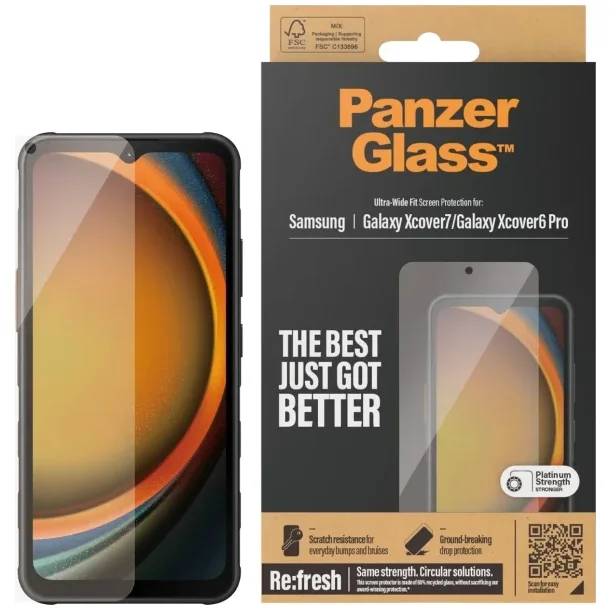 PanzerGlass Skrmbeskyttelse Galaxy Xcover7/6 Pro UWF