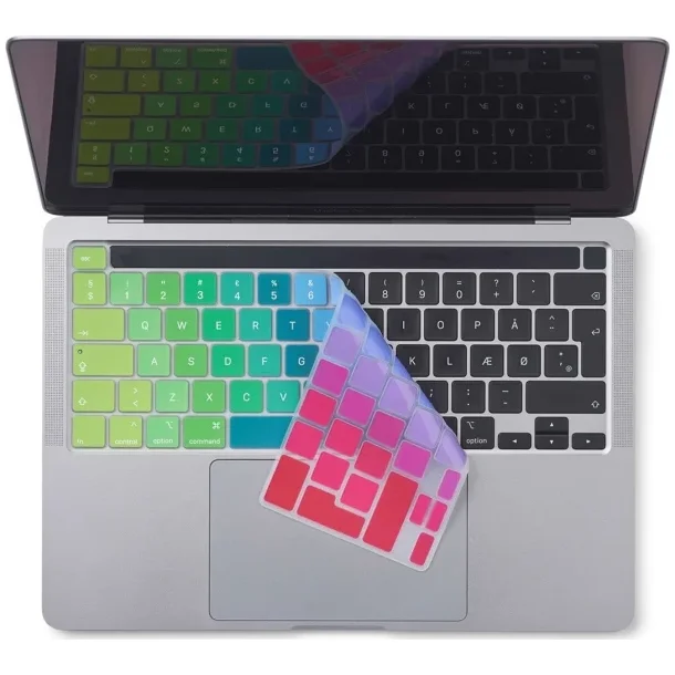 Philbert Tastaturcover til MacBook 13"/13" Pro &amp; 16" (2022 Nordic) - Regnbue