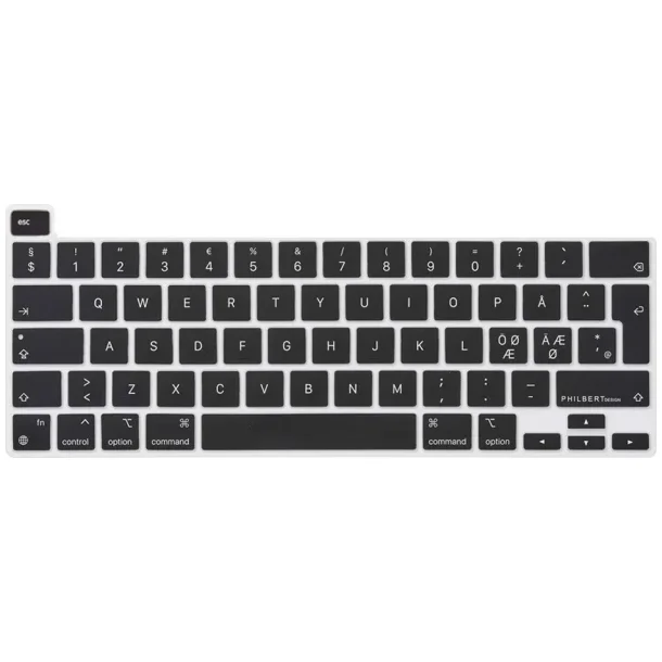 Philbert Tangentbordsskydd f&ouml;r MacBook 13"/13" Pro &amp; 16" (2022 Nordisk) - Svart