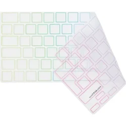 Philbert Tastaturcover til MacBook Pro &amp; Air 13-14-16" (2021-2022) - Transparent/Regnbue