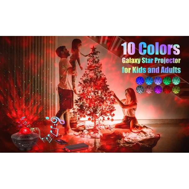 Stjernehimmel projektor - med Bluetooth