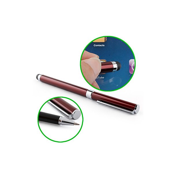 Stylus Touch pen 2-i-1, sort