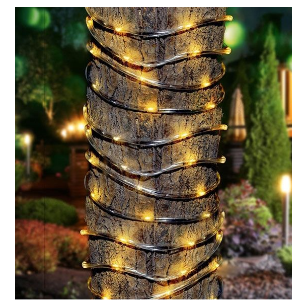 Grundig solcelle lyskde med 100 LED, 10 m