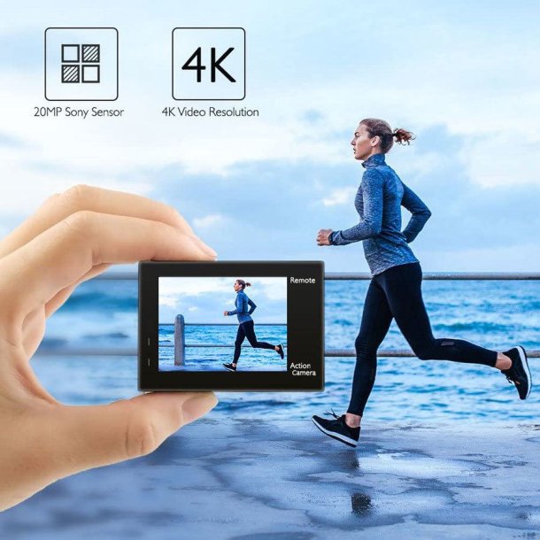 AKASO Brave 4 Ultra HD Action Kamera - 4K, WiFi, Digital Zoom