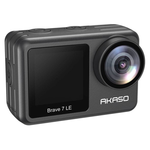 AKASO Brave 7 LE Dobbeltskrm Action Kamera 4K/30fps - IPX7 Vandtt