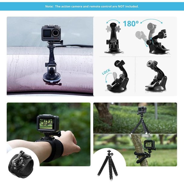 AKASO Action Kamera Tilbehr (14 dele)